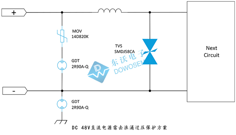 DC 48V直流電源雷擊浪涌過(guò)壓保護(hù)方案.jpg